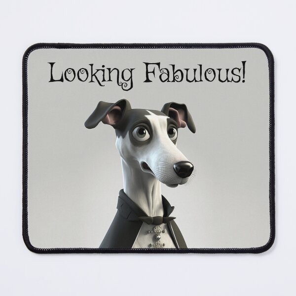 Item preview, Alfie the Whippet - Looking Fabulous designed and sold by TheArtfulAI.