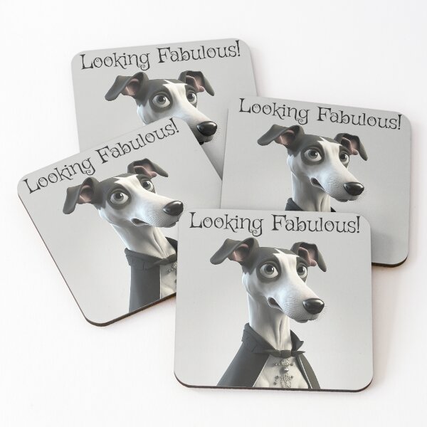 Item preview, Alfie the Whippet - Looking Fabulous designed and sold by TheArtfulAI.