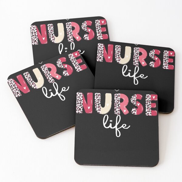 Item preview, Valentines Heart Leopard Letter Cute Nurse Life  designed and sold by xteamdesign.