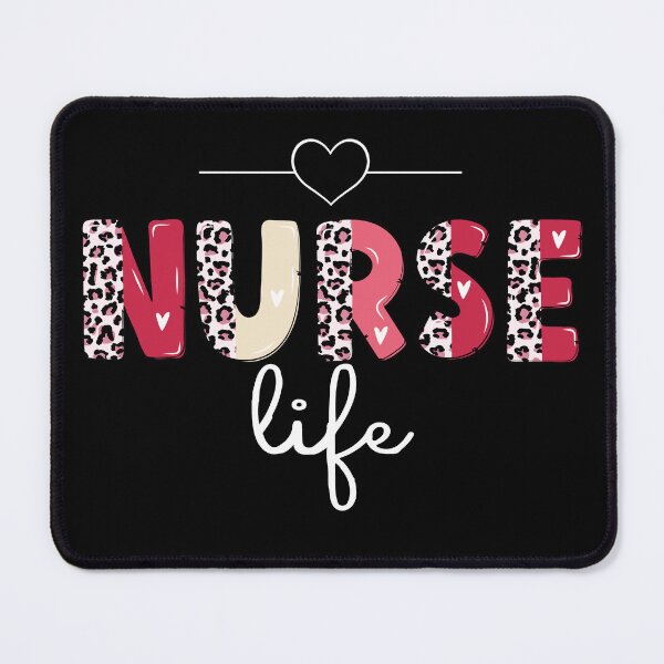Item preview, Valentines Heart Leopard Letter Cute Nurse Life  designed and sold by xteamdesign.
