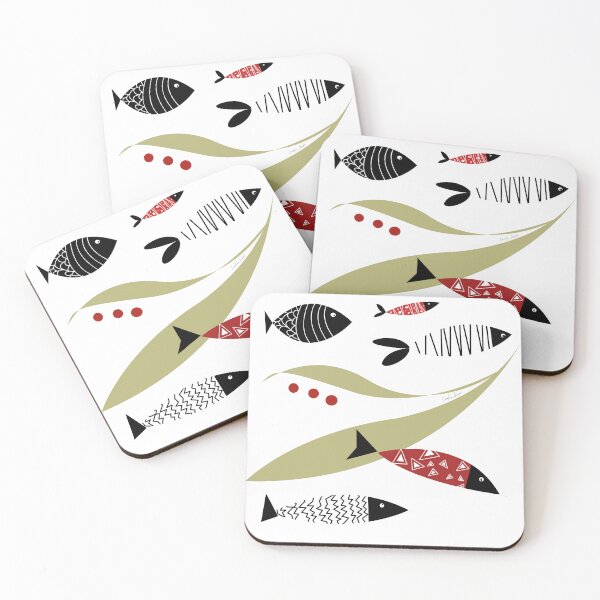 Item preview, Retro 50’s ocean scene for wild open water swimmers, deep sea divers.  Caroline Laursen Original designed and sold by Caroline Laursen.