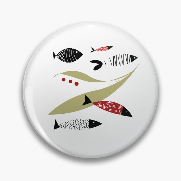 Item preview, Retro 50’s ocean scene for wild open water swimmers, deep sea divers.  Caroline Laursen Original designed and sold by Caroline Laursen.