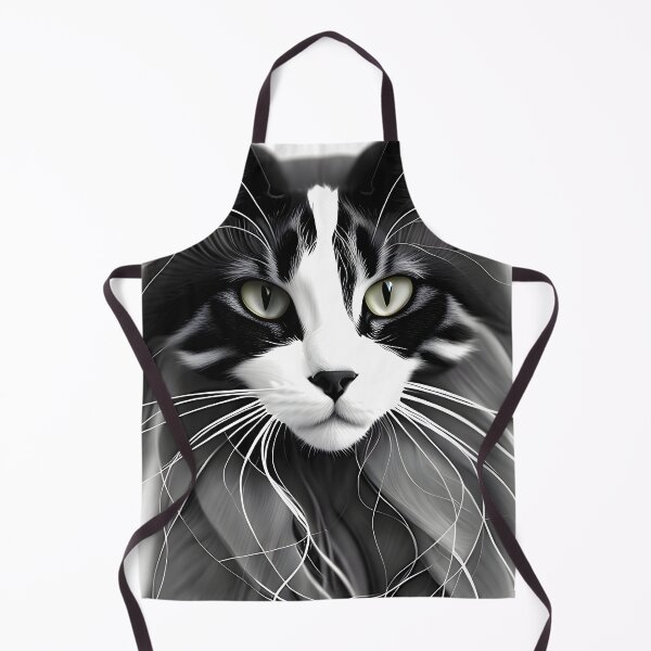 Item preview, Black and White Cat - Modern Digital Art designed and sold by Ai-michiart.