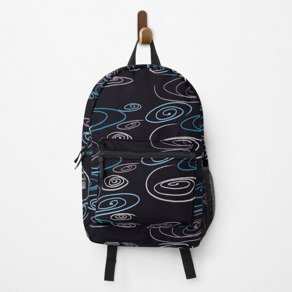 Item preview, Blue and Grey Swirls on Black designed and sold by Inky-elinky.