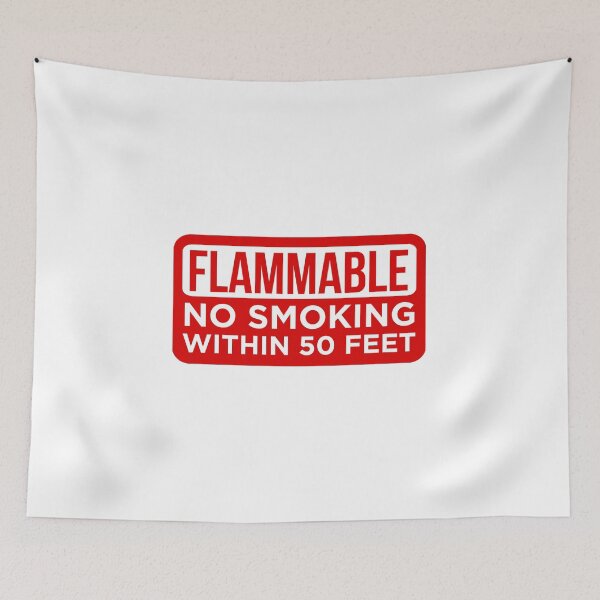 Item preview, Flammable No Smoking Beer Drinking Sign designed and sold by ijoshtherefore.