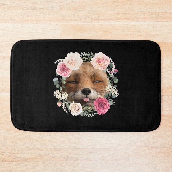 Item preview, Fox and Floral Watercolor, Funny Red Fox Face, Cute Red Fox Cub, Foxcub designed and sold by Flowerartlovers.