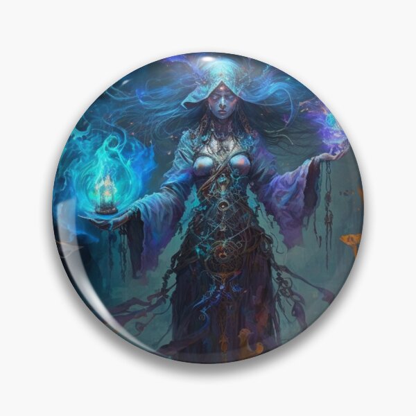Item preview, arcane spellcaster weaving elemental mana designed and sold by artfullyprompt.