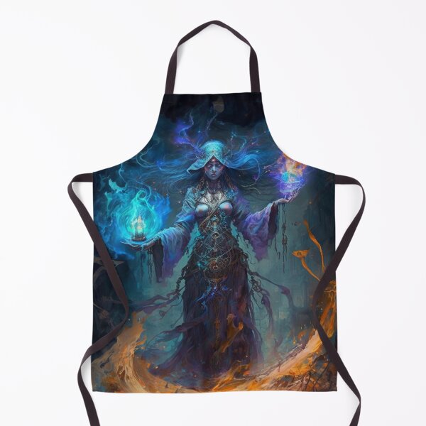 Item preview, arcane spellcaster weaving elemental mana designed and sold by artfullyprompt.