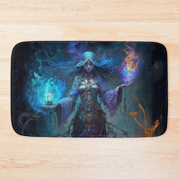Item preview, arcane spellcaster weaving elemental mana designed and sold by artfullyprompt.