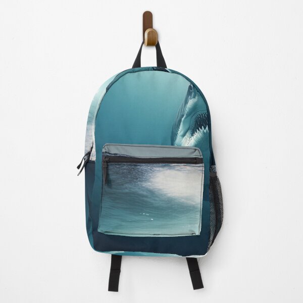 Item preview, white shark and surfer designed and sold by Arthoughts.