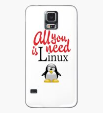Geek Nerd - All you need is linux love Case/Skin for Samsung Galaxy