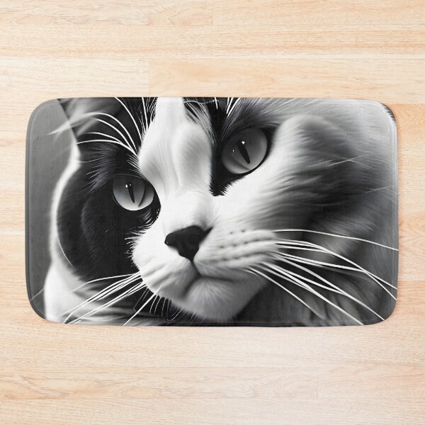 Item preview, Black and White Cat - Modern Digital Art designed and sold by Ai-michiart.