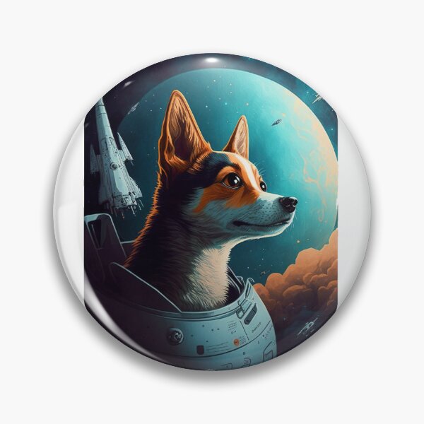 Item preview, Laika dog in space future, Space Cadet designed and sold by CosmicCritters.