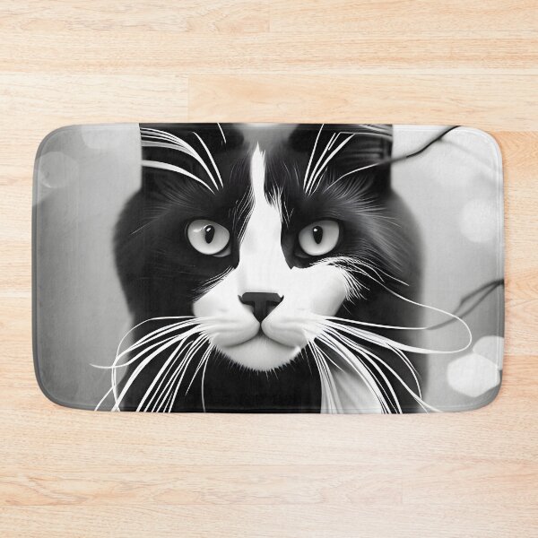 Item preview, Black and White Cat - Modern Digital Art designed and sold by Ai-michiart.