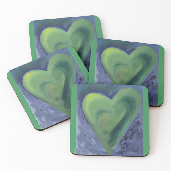 Item preview, Hearts on Fire - Green Heart designed and sold by Julia Michelle Dawson.
