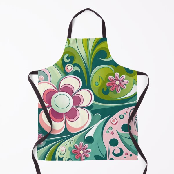 Item preview, Beautiful pattern of pastel flowers and swirls in pink and green. designed and sold by liana campbell.