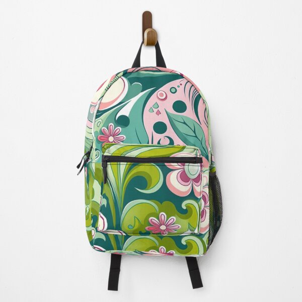 Item preview, Beautiful pattern of pastel flowers and swirls in pink and green. designed and sold by liana campbell.
