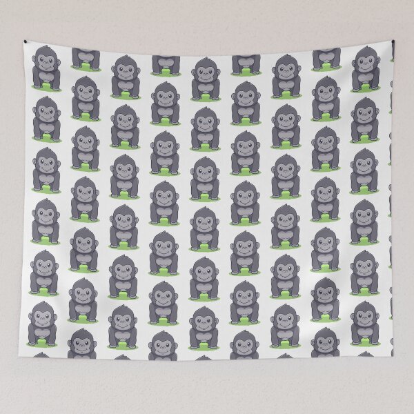 Item preview, smiling fat monkey designed and sold by MoshisooPrint.