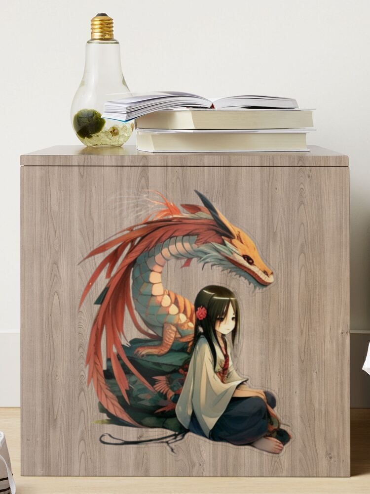 Just A Girl Who Loves Dragons & Anime Cute Dragon Anime Girl Sticker for  Sale by senouz