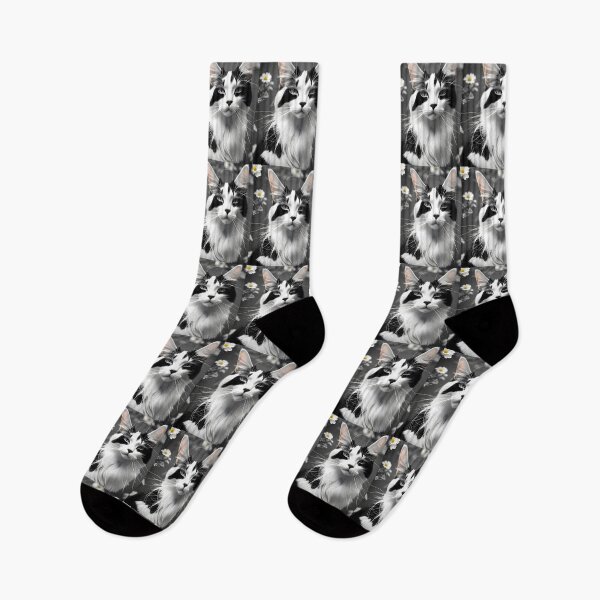 Item preview, Black and White Cat - Modern Digital Art designed and sold by Ai-michiart.