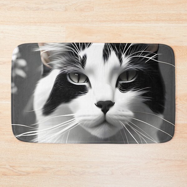 Item preview, Black and White Cat - Modern Digital Art designed and sold by Ai-michiart.