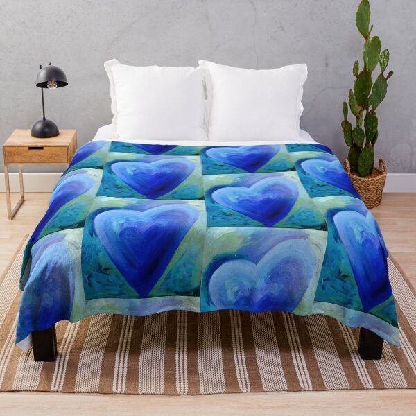 Item preview, Hearts on Fire - Blue Heart designed and sold by Julia Michelle Dawson.