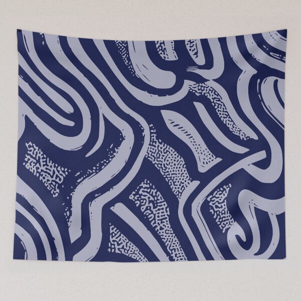 Item preview, Nile, Geometric Design In Lilac And Blue. designed and sold by I-Desire.