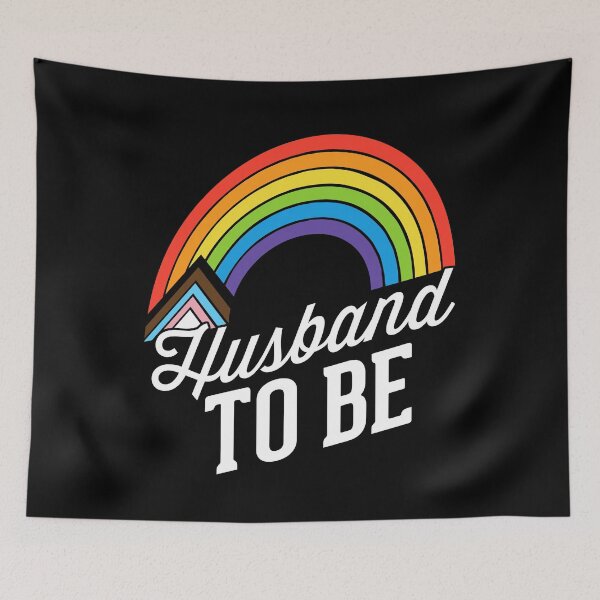 Item preview, Husband To Be LGBT Pride Rainbow Flag Gay Wedding designed and sold by QueenOfPrint.