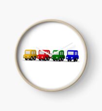 little cars - cartoon cars - colorful cars - little cars Clock