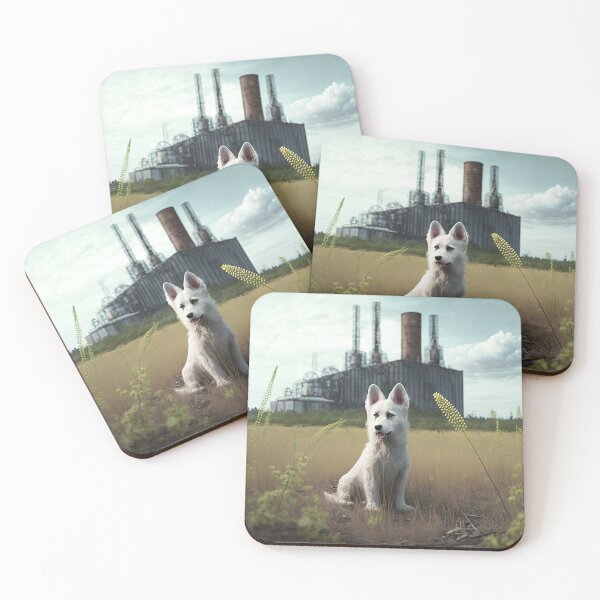 Item preview, Chernobyl white Dog, Poster designed and sold by CosmicCritters.