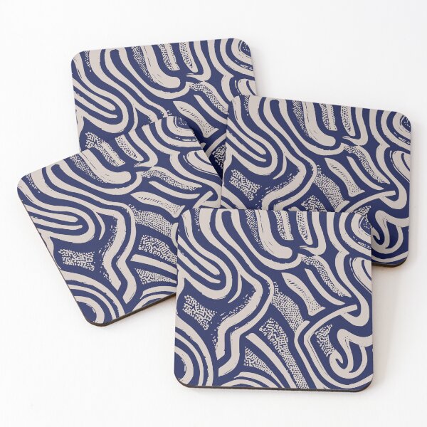 Item preview, Nile, Geometric Design In Cream, And Blue. designed and sold by I-Desire.