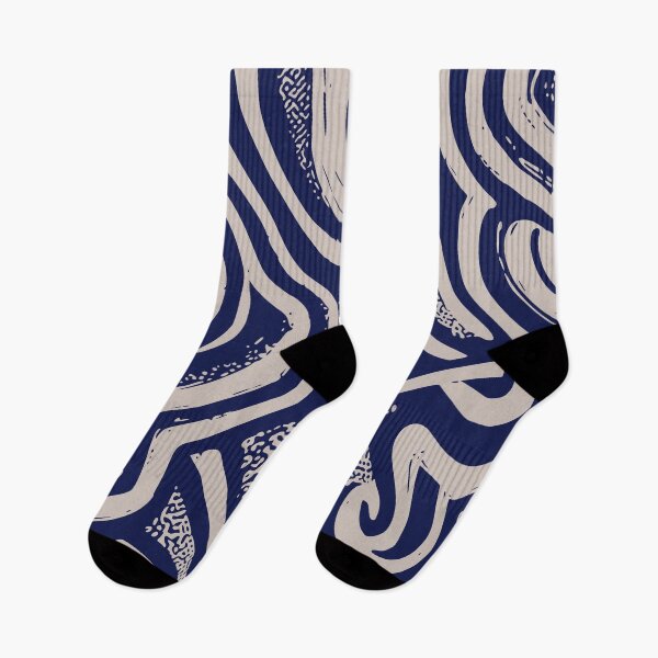 Item preview, Nile, Geometric Design In Cream, And Blue. designed and sold by I-Desire.