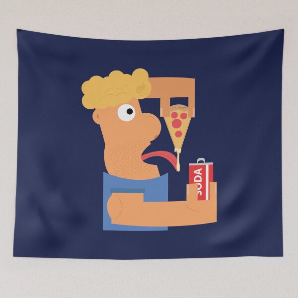 Item preview, I Love Eating Pizza With Soda Funny Meme Pure Joy Happiness Pizzaholic Art Work LOL designed and sold by doseofwin.
