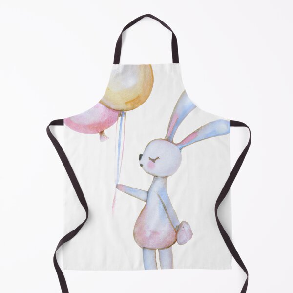 Item preview, Pink bunny with balloons poster designed and sold by WaveDance.