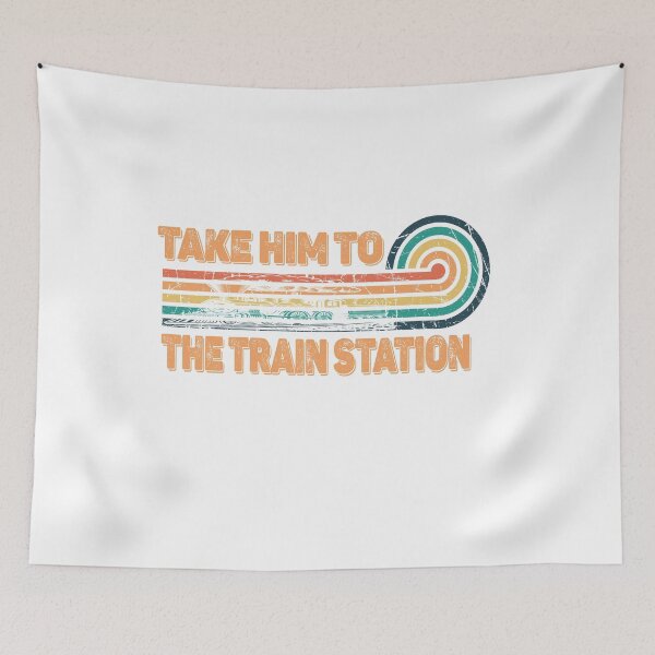 Item preview, cute Train, Take Him To The Train Station ,Yellow train, Train Gift, cool Train Station designed and sold by stapodstore.