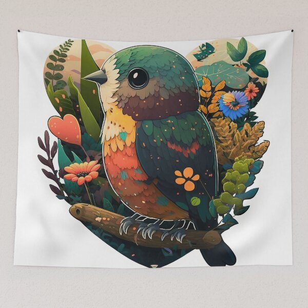 Item preview, Love Bird 1 - Colorful Cartoon Animals of Love designed and sold by Sunchaser World.