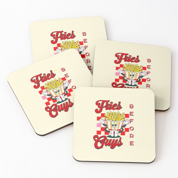 Item preview, Fries before guys cute Valentine retro vintage design designed and sold by DesignsbyMona.