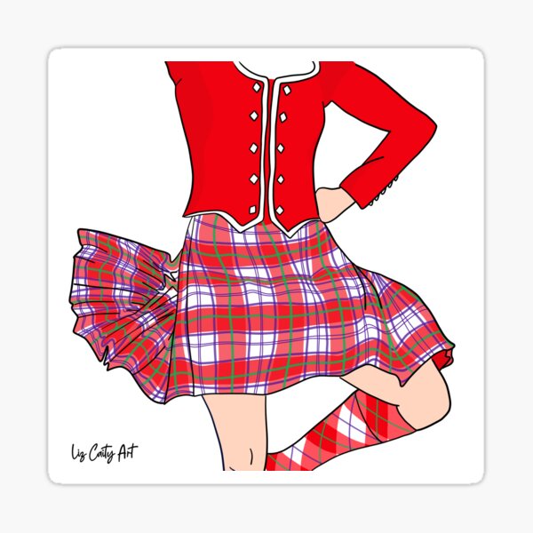 Item preview, Highland Dancer Red Culloden Dress Tartan designed and sold by LizCaityArt.