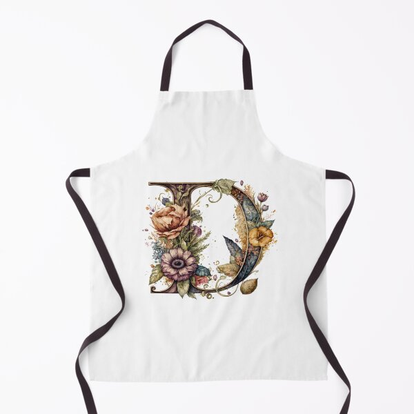 Item preview, Floral Garden Watercolor Monogram Letter D designed and sold by FloralFancy.
