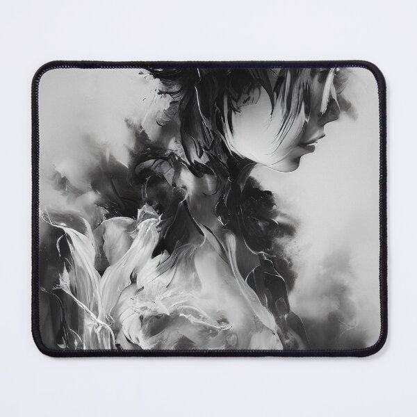 Item preview, Smoke and pain woman dissolved in pain b&w designed and sold by Karmanto.