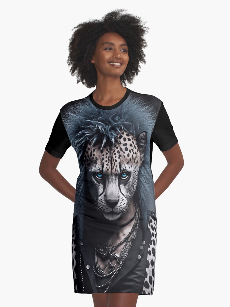 Cheetah t shirt dress best sale