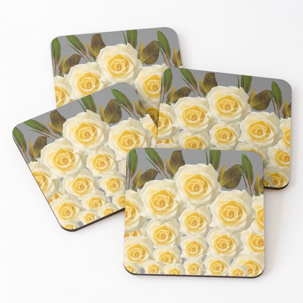 Item preview, YELLOW ROSE GARDEN DESIGN GREY ART designed and sold by sharlesart.