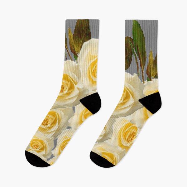 Item preview, YELLOW ROSE GARDEN DESIGN GREY ART designed and sold by sharlesart.