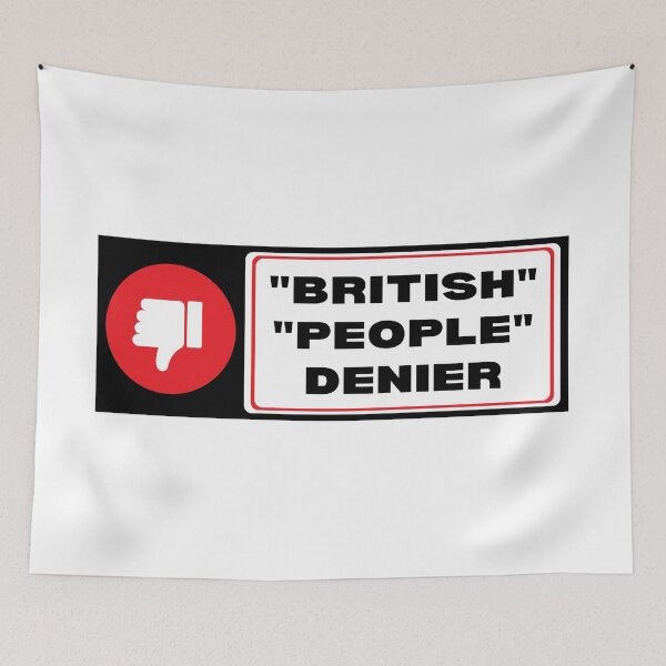 Item preview, British People Denier Bumper Sticker designed and sold by hyperfocusrach.