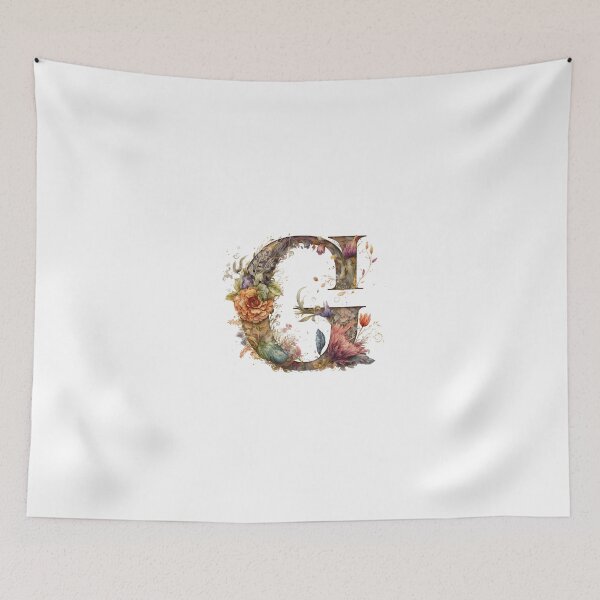 Item preview, Floral Garden Watercolor Monogram Letter G designed and sold by FloralFancy.