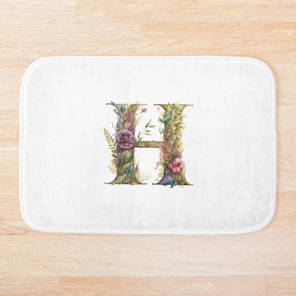 Item preview, Jardín floral Acuarela Monograma Letra H designed and sold by FloralFancy.