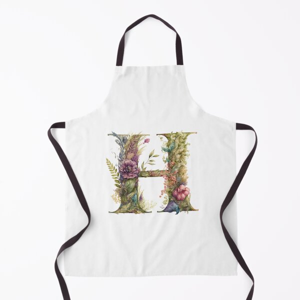 Item preview, Floral Garden Watercolor Monogram Letter H designed and sold by FloralFancy.