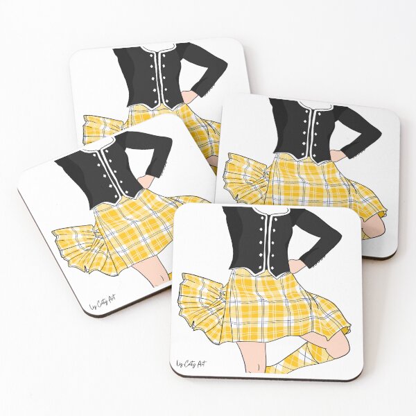 Item preview, Highland Dancer Yellow Tartan designed and sold by LizCaityArt.
