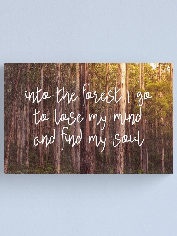 Into The Forest I Go To Lose My Mind Find My Soul Canvas Print By Crossapple Redbubble