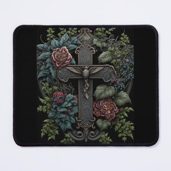 Item preview, Dark Elegance: The Gothic Cross and Flowers designed and sold by Myriam Iart.
